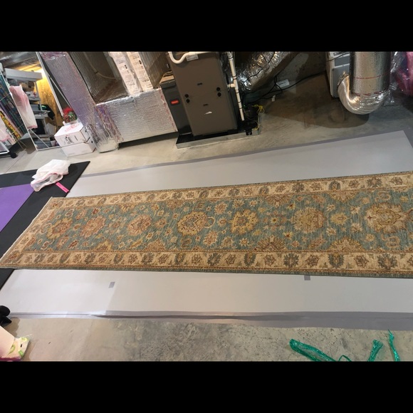 Authentic Peshawar Silk Oriental 10ft Runner - Picture 7 of 12